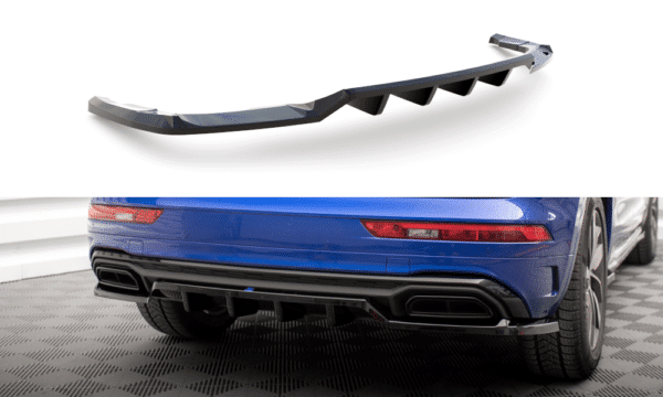 MAXTON DESIGN - Spoiler pod zadný nárazník AUDI Q5 S-LINE SUV MK2 FACELIFT, Čierny lesk