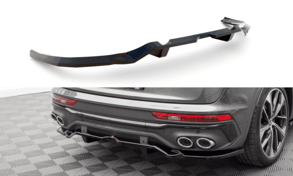 MAXTON DESIGN - Spoiler pod zadný nárazník AUDI SQ5 SPORTBACK MK2 FACELIFT, Čierny lesk