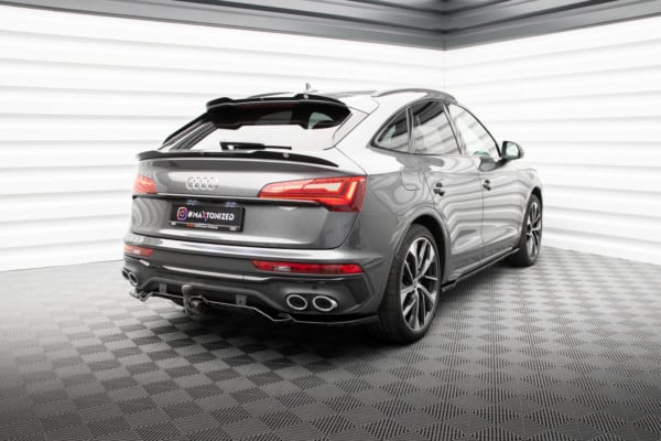 MAXTON DESIGN - Spoiler pod zadný nárazník AUDI SQ5 SPORTBACK MK2 FACELIFT, Čierny lesk – Obrázok 4