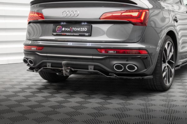 MAXTON DESIGN - Spoiler pod zadný nárazník AUDI SQ5 SPORTBACK MK2 FACELIFT, Čierny lesk – Obrázok 5