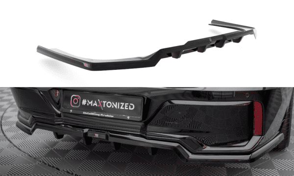 MAXTON DESIGN - Spoiler pod zadný nárazník vhodné pre BMW 7 M-PACK G70, Čierny lesk