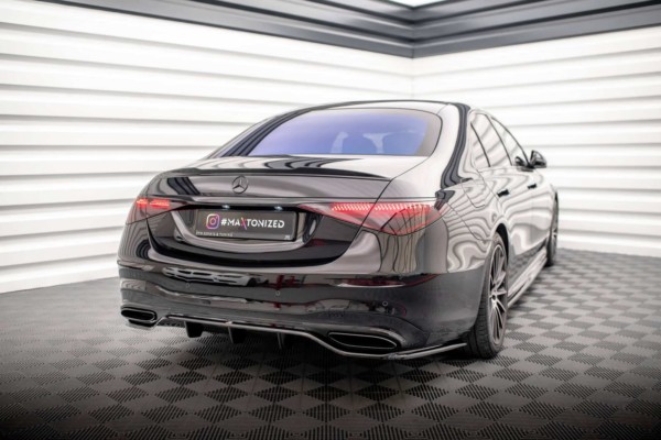 MAXTON DESIGN - Spoiler pod zadný nárazník MERCEDES-BENZ S AMG-LINE W223, Čierny lesk – Obrázok 5