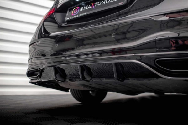 MAXTON DESIGN - Spoiler pod zadný nárazník MERCEDES-BENZ S AMG-LINE W223, Čierny lesk – Obrázok 6