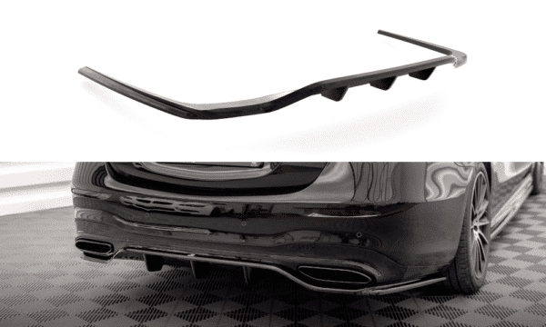 MAXTON DESIGN - Spoiler pod zadný nárazník MERCEDES-BENZ S AMG-LINE W223, Čierny lesk