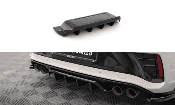 MAXTON DESIGN - Spoiler pod zadný nárazník VOLKSWAGEN T-ROC R MK1 FACELIFT, Čierny lesk