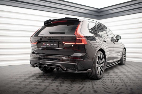 MAXTON DESIGN - Spoiler pod zadný nárazník VOLVO XC60 R-DESIGN MK2 FACELIFT, Čierny lesk – Obrázok 2