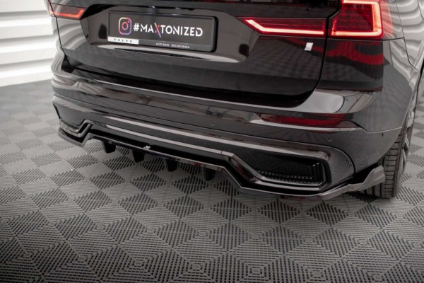 MAXTON DESIGN - Spoiler pod zadný nárazník VOLVO XC60 R-DESIGN MK2 FACELIFT, Čierny lesk – Obrázok 3