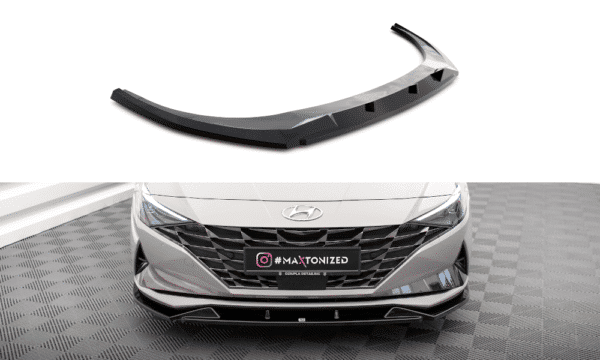 MAXTON DESIGN - Spoiler pod predný nárazník HYUNDAI ELANTRA MK7, Čierny lesk