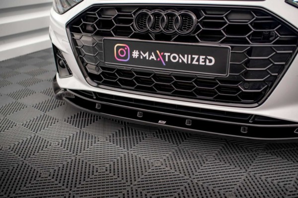 MAXTON DESIGN - Spoiler pod predný nárazník V.1 AUDI A4 S-LINE / S4 B9 FACELIFT , Čierny lesk – Obrázok 2