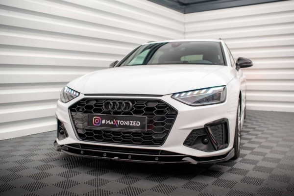 MAXTON DESIGN - Spoiler pod predný nárazník V.1 AUDI A4 S-LINE / S4 B9 FACELIFT , Čierny lesk – Obrázok 4