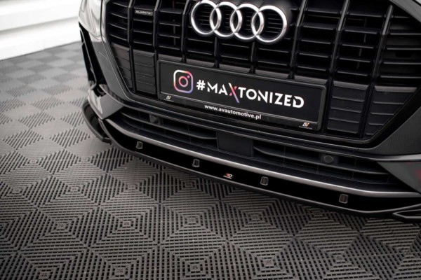 MAXTON DESIGN - Spoiler pod predný nárazník V.1 AUDI Q3 S-LINE F3, Čierny lesk – Obrázok 3