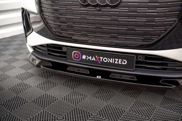 MAXTON DESIGN - Spoiler pod predný nárazník V.1 AUDI Q4 E-TRON SPORTBACK MK1, Čierny lesk – Obrázok 2