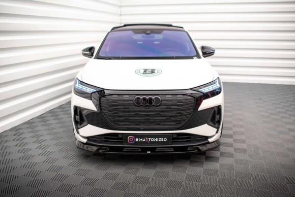 MAXTON DESIGN - Spoiler pod predný nárazník V.1 AUDI Q4 E-TRON SPORTBACK MK1, Čierny lesk – Obrázok 7