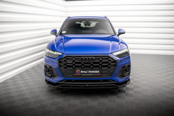 MAXTON DESIGN - Spoiler pod predný nárazník V.1 AUDI SQ5 / Q5 S-LINE SUV / SPORTBACK MK2 FACELIFT, Čierny lesk – Obrázok 2