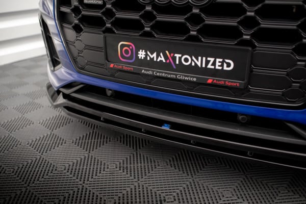 MAXTON DESIGN - Spoiler pod predný nárazník V.1 AUDI SQ5 / Q5 S-LINE SUV / SPORTBACK MK2 FACELIFT, Čierny lesk – Obrázok 3
