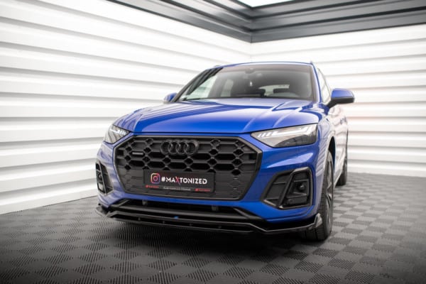 MAXTON DESIGN - Spoiler pod predný nárazník V.1 AUDI SQ5 / Q5 S-LINE SUV / SPORTBACK MK2 FACELIFT, Čierny lesk – Obrázok 4