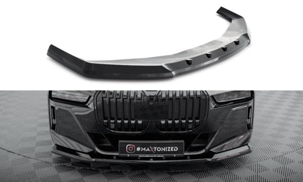 MAXTON DESIGN - Spoiler pod predný nárazník V.1 vhodné pre BMW 7 M-PACK / M760E G70, Čierny lesk