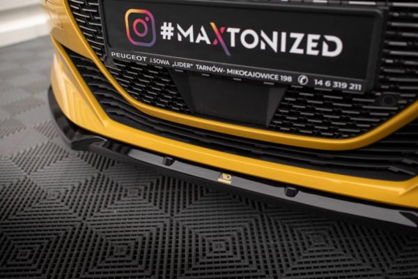 MAXTON DESIGN - Spoiler pod predný nárazník V.1 PEUGEOT 208 GT MK2, Čierny lesk – Obrázok 4