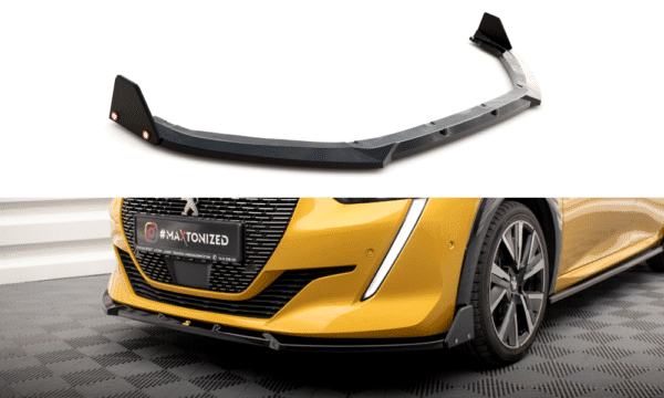 MAXTON DESIGN - Spoiler pod predný nárazník V.1 PEUGEOT 208 GT MK2, Čierny lesk