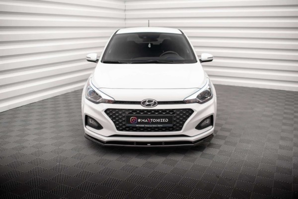 MAXTON DESIGN - Spoiler pod predný nárazník V.1 HYUNDAI I20 MK2 FACELIFT, Čierny lesk – Obrázok 2