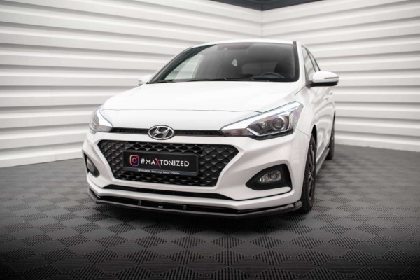 MAXTON DESIGN - Spoiler pod predný nárazník V.1 HYUNDAI I20 MK2 FACELIFT, Čierny lesk – Obrázok 3