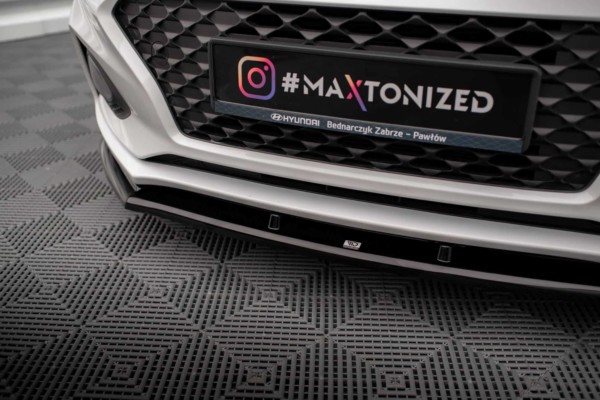 MAXTON DESIGN - Spoiler pod predný nárazník V.1 HYUNDAI I20 MK2 FACELIFT, Čierny lesk – Obrázok 4