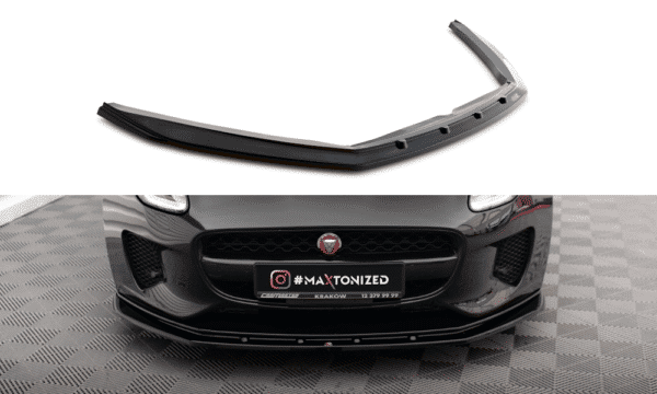 MAXTON DESIGN - Spoiler pod predný nárazník V.1 JAGUAR F-TYPE MK1 FACELIFT, Čierny lesk