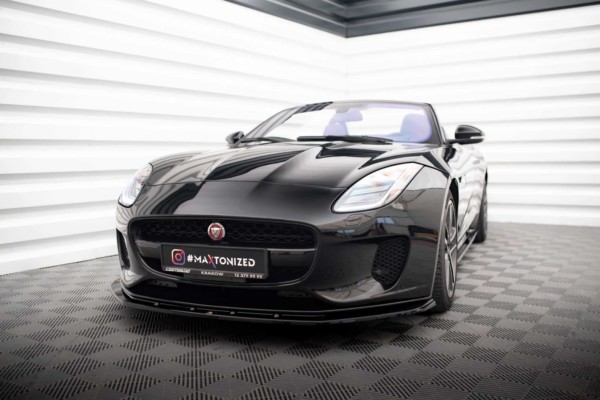 MAXTON DESIGN - Spoiler pod predný nárazník V.1 JAGUAR F-TYPE MK1 FACELIFT, Čierny lesk – Obrázok 3
