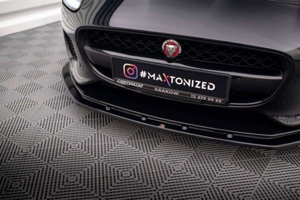 MAXTON DESIGN - Spoiler pod predný nárazník V.1 JAGUAR F-TYPE MK1 FACELIFT, Čierny lesk – Obrázok 4