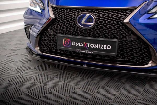 MAXTON DESIGN - Spoiler pod predný nárazník V.1 LEXUS ES F SPORT MK7, Čierny lesk – Obrázok 3