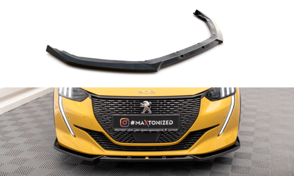 MAXTON DESIGN - Spoiler pod predný nárazník V.1 PEUGEOT 208 GT MK2, Čierny lesk