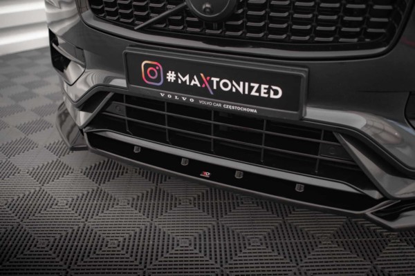 MAXTON DESIGN -Spoiler pod predný nárazník V.1 VOLVO XC90 R-DESIGN MK2 FACELIFT, Čierny lesk – Obrázok 3