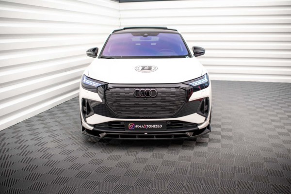 MAXTON DESIGN - Spoiler pod predný nárazník V.2 AUDI Q4 E-TRON SPORTBACK MK1, Čierny lesk – Obrázok 2