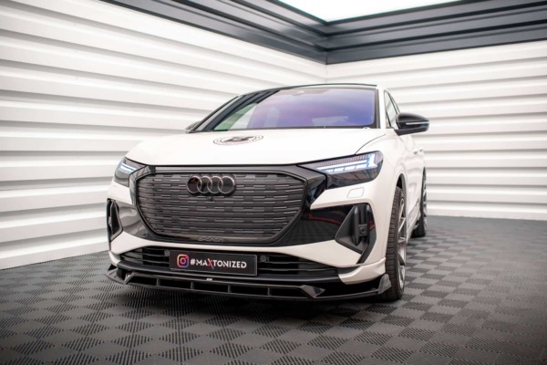 MAXTON DESIGN - Spoiler pod predný nárazník V.2 AUDI Q4 E-TRON SPORTBACK MK1, Čierny lesk – Obrázok 5