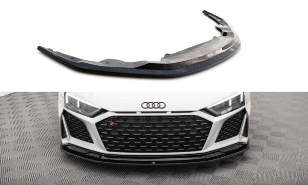 MAXTON DESIGN - Spoiler pod predný nárazník V.2 AUDI R8 MK2 FACELIFT, Čierny lesk