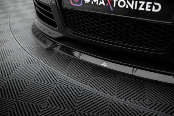 MAXTON DESIGN - Spoiler pod predný nárazník V.2 AUDI RS6 AVANT C6, Čierny lesk – Obrázok 3