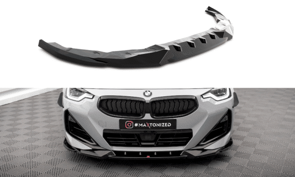 MAXTON DESIGN - Spoiler pod predný nárazník V.2 vhodné pre BMW 2 COUPE M-PACK / M240I G42, Čierny lesk