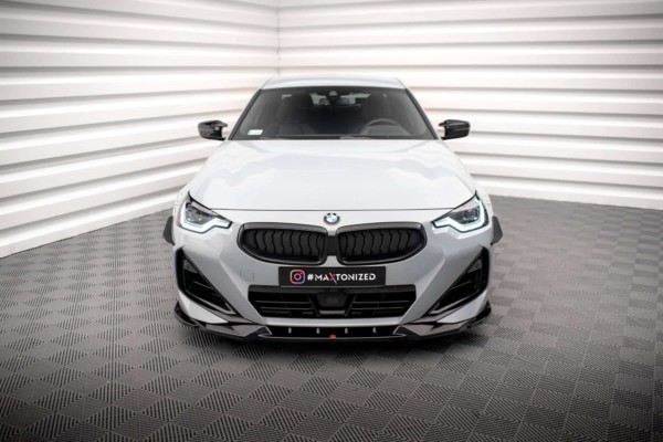 MAXTON DESIGN - Spoiler pod predný nárazník V.2 vhodné pre BMW 2 COUPE M-PACK / M240I G42, Čierny lesk – Obrázok 2