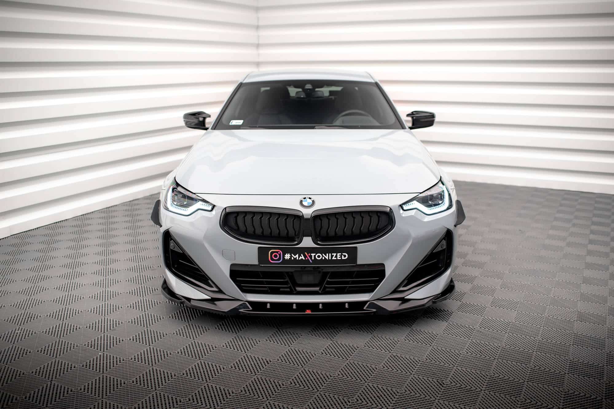 MAXTON DESIGN - Spoiler pod predný nárazník V.2 vhodné pre BMW 2 COUPE M-PACK / M240I G42, Čierny lesk – Obrázok 2