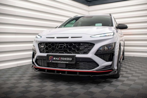 MAXTON DESIGN - Spoiler pod predný nárazník V.2 HYUNDAI KONA N MK1, Čierny lesk – Obrázok 4