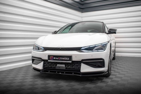 MAXTON DESIGN - Spoiler pod predný nárazník V.2 KIA EV6 GT-LINE MK1, Čierny lesk – Obrázok 4