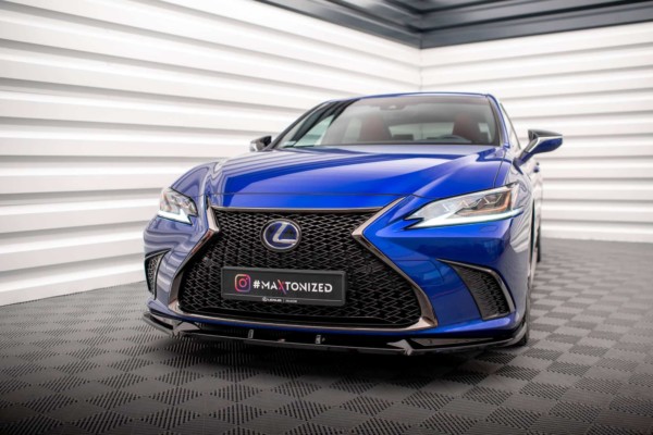MAXTON DESIGN - Spoiler pod predný nárazník V.2 LEXUS ES F SPORT MK7, Čierny lesk – Obrázok 4
