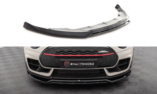 MAXTON DESIGN - Spoiler pod predný nárazník V.2 MINI COOPER CLUBMAN JOHN COOPER WORKS F54 FACELIFT, Čierny lesk