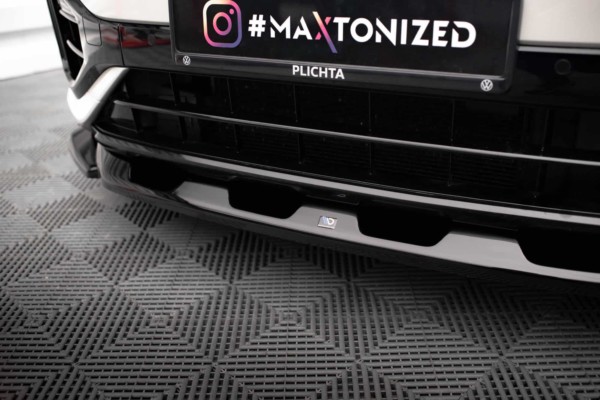 MAXTON DESIGN - Spoiler pod predný nárazník V.2 VOLKSWAGEN T-ROC R MK1 FACELIFT, Čierny lesk – Obrázok 3