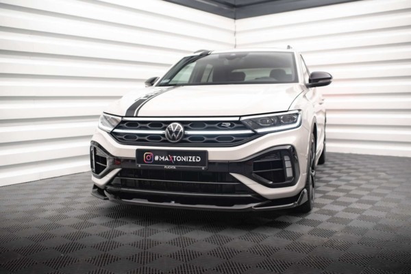 MAXTON DESIGN - Spoiler pod predný nárazník V.2 VOLKSWAGEN T-ROC R MK1 FACELIFT, Čierny lesk – Obrázok 4