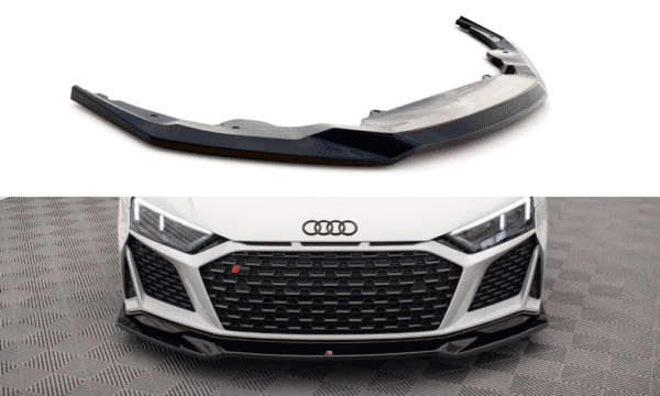MAXTON DESIGN - Spoiler pod predný nárazník V.3 AUDI R8 MK2 FACELIFT, Čierny lesk