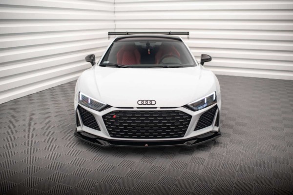 MAXTON DESIGN - Spoiler pod predný nárazník V.3 AUDI R8 MK2 FACELIFT, Čierny lesk – Obrázok 2
