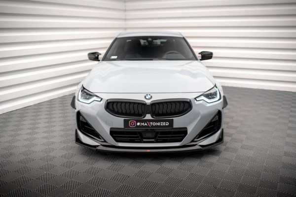 MAXTON DESIGN - Spoiler pod predný nárazník V.3 vhodné pre BMW 2 COUPE M-PACK / M240I G42, Čierny lesk – Obrázok 2