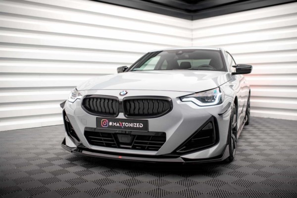 MAXTON DESIGN - Spoiler pod predný nárazník V.3 vhodné pre BMW 2 COUPE M-PACK / M240I G42, Čierny lesk – Obrázok 4