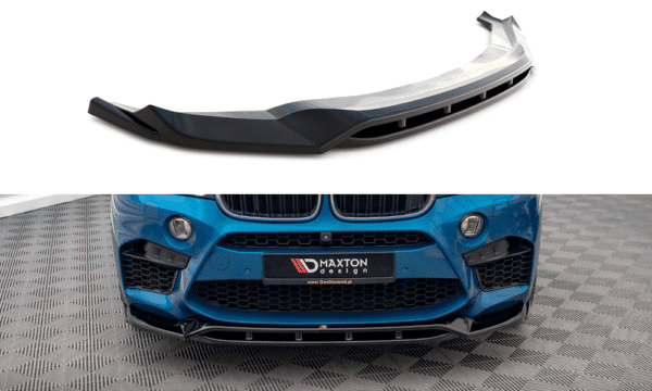 MAXTON DESIGN - Spoiler pod predný nárazník V.3 vhodné pre BMW X5 M F85 / X6 M F86, Čierny lesk